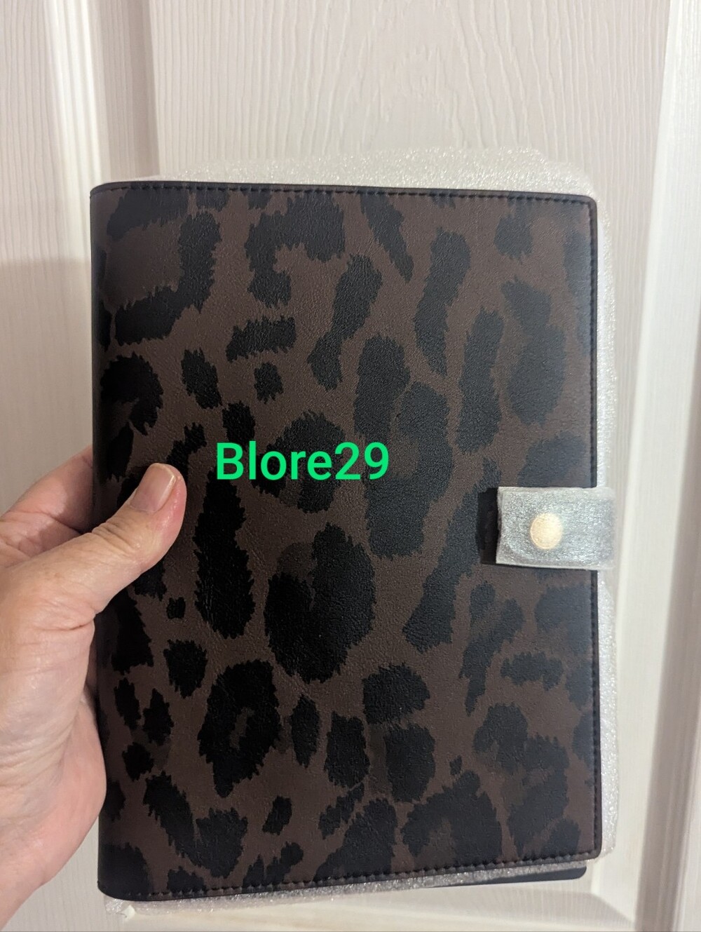 TWO Coach Canvas Notebooks Powder Pink/Dark Leopard Leopard Print CFW62